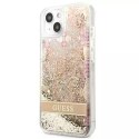 Guess GUHCP13SLFLSD iPhone 13 mini 5,4" étui rigide or / or Paisley Liquid Glitter