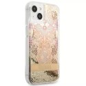 Guess GUHCP13SLFLSD iPhone 13 mini 5,4" étui rigide or / or Paisley Liquid Glitter