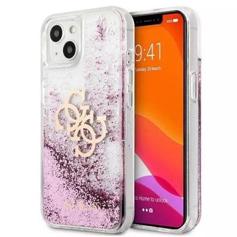 Guess GUHCP13SLG4GPI iPhone 13 mini 5,4" coque rigide rose / rose 4G Big Liquid Glitter