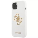 Guess GUHCP13SLS4GGWH iPhone 13 mini 5.4 "étui rigide blanc / blanc Silicone 4G Logo