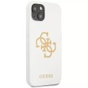 Guess GUHCP13SLS4GGWH iPhone 13 mini 5.4 "étui rigide blanc / blanc Silicone 4G Logo