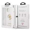 Guess GUHCP13SLS4GGWH iPhone 13 mini 5.4 "étui rigide blanc / blanc Silicone 4G Logo