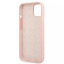 Guess GUHCP13SLS4GWPI iPhone 13 mini 5,4 "étui rigide rose / rose Silicone 4G Logo