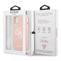 Guess GUHCP13SLS4GWPI iPhone 13 mini 5,4 "étui rigide rose / rose Silicone 4G Logo