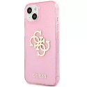 Guess GUHCP13SPCUGL4GPI iPhone 13 mini 5,4" coque rigide rose / rose Glitter 4G Big Logo