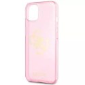 Guess GUHCP13SPCUGL4GPI iPhone 13 mini 5,4" coque rigide rose / rose Glitter 4G Big Logo