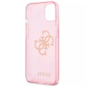 Guess GUHCP13SPCUGL4GPI iPhone 13 mini 5,4" coque rigide rose / rose Glitter 4G Big Logo