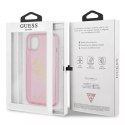 Guess GUHCP13SPCUGL4GPI iPhone 13 mini 5,4" coque rigide rose / rose Glitter 4G Big Logo