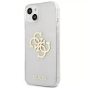 Guess GUHCP13SPCUGL4GTR iPhone 13 mini 5,4 "étui rigide transparent Glitter 4G Big Logo