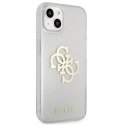 Guess GUHCP13SPCUGL4GTR iPhone 13 mini 5,4 "étui rigide transparent Glitter 4G Big Logo