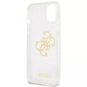 Guess GUHCP13SPCUGL4GTR iPhone 13 mini 5,4 "étui rigide transparent Glitter 4G Big Logo