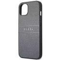 Guess GUHCP13SPSASBGR iPhone 13 mini 5.4" gris/gris Saffiano Strap