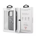 Guess GUHCP13SSA4GSGR iPhone 13 mini 5,4" étui rigide gris/gris Saffiano 4G Logo Métal