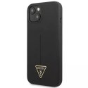 Guess GUHCP13SSLTGK iPhone 13 mini 5.4 "étui rigide noir / noir Triangle en silicone