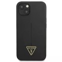 Guess GUHCP13SSLTGK iPhone 13 mini 5.4 "étui rigide noir / noir Triangle en silicone