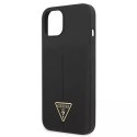 Guess GUHCP13SSLTGK iPhone 13 mini 5.4 "étui rigide noir / noir Triangle en silicone