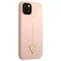 Guess GUHCP13SSLTGP iPhone 13 mini 5.4 "rose / rose étui rigide Triangle en silicone