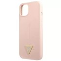 Guess GUHCP13SSLTGP iPhone 13 mini 5.4 "rose / rose étui rigide Triangle en silicone