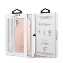 Guess GUHCP13SSLTGP iPhone 13 mini 5.4 "rose / rose étui rigide Triangle en silicone