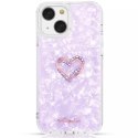 Coque Kingxbar Epoxy Series avec cristaux Swarovski originaux iPhone 13 violet