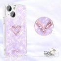 Coque Kingxbar Epoxy Series avec cristaux Swarovski originaux iPhone 13 violet