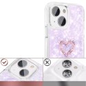 Coque Kingxbar Epoxy Series avec cristaux Swarovski originaux iPhone 13 violet