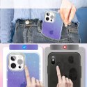Coque à paillettes colorées Kingxbar Ombre Series pour iPhone 13 Bleu-violet
