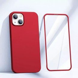 Coque avant et arrière Joyroom 360 Full Case pour iPhone 13 + protecteur d'écran en verre trempé rouge (JR-BP927 rouge)