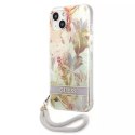 Guess GUHCP13MHFLSU iPhone 13 6.1" étui rigide violet / violet Flower Strap