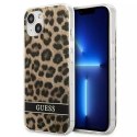 Guess GUHCP13MHSLEOW iPhone 13 6.1" marron / marron hardcase Leopard