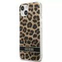 Guess GUHCP13MHSLEOW iPhone 13 6.1" marron / marron hardcase Leopard