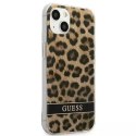 Guess GUHCP13MHSLEOW iPhone 13 6.1" marron / marron hardcase Leopard