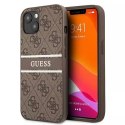 Guess GUHCP13S4GDBR iPhone 13 mini 5,4" brązowy/brown hardcase 4G Stripe