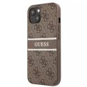 Guess GUHCP13S4GDBR iPhone 13 mini 5,4" brązowy/brown hardcase 4G Stripe