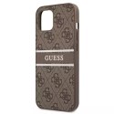 Guess GUHCP13S4GDBR iPhone 13 mini 5,4" brązowy/brown hardcase 4G Stripe