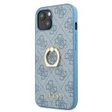 Guess GUHCP13S4GMRBL iPhone 13 mini 5,4 "hardcase bleu / bleu 4G avec support à anneau