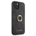 Guess GUHCP13S4GMRGR iPhone 13 mini 5,4 "gris / étui rigide gris 4G avec support à anneau