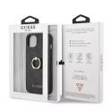 Guess GUHCP13S4GMRGR iPhone 13 mini 5,4 "gris / étui rigide gris 4G avec support à anneau