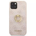 Guess GUHCP13S4GMRPI iPhone 13 mini 5,4 "rose / rose étui rigide 4G avec support à anneau