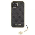 Guess GUHCP13SGF4GGR iPhone 13 mini 5,4" szary/grey hardcase 4G Charms Collection