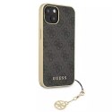 Guess GUHCP13SGF4GGR iPhone 13 mini 5,4" szary/grey hardcase 4G Charms Collection