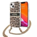 Guess GUHCP13SKBCLE iPhone 13 mini 5,4 "Leopard hardcase Gold Strap