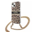 Guess GUHCP13SKBCLE iPhone 13 mini 5,4 "Leopard hardcase Gold Strap