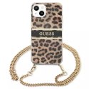 Guess GUHCP13SKBCLE iPhone 13 mini 5,4 "Leopard hardcase Gold Strap