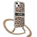 Guess GUHCP13SKBCLE iPhone 13 mini 5,4 "Leopard hardcase Gold Strap