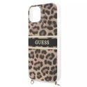 Guess GUHCP13SKBCLE iPhone 13 mini 5,4 "Leopard hardcase Gold Strap