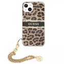 Guess GUHCP13SKBSLEO iPhone 13 mini 5,4" étui rigide léopard chaîne dorée