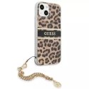 Guess GUHCP13SKBSLEO iPhone 13 mini 5,4" étui rigide léopard chaîne dorée