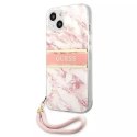 Guess GUHCP13SKMABPI iPhone 13 mini 5,4" étui rigide rose / rose Marble Strap Collection