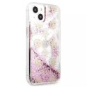 Guess GUHCP13SLGPEPI iPhone 13 mini 5,4" étui rigide rose / rose Peony Liquid Glitter